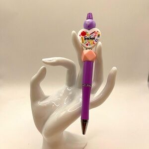 Pen - Purple with Heart that says Teacher